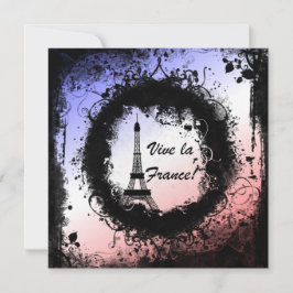 Grunge Eiffeltoren uitnodiging