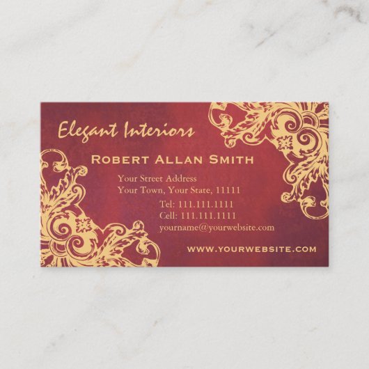 Grunge Elegant Visitekaartje (Voorkant)