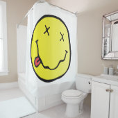 Grunge Emoji badkamer douchegordijn (In situ)