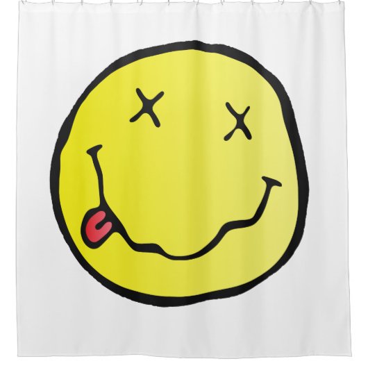Grunge Emoji badkamer douchegordijn (Voorkant)