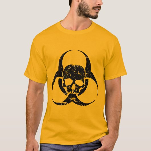 Grunge- en onderdrukkend symbool voor gevaar en sc t-shirt (Voorkant)