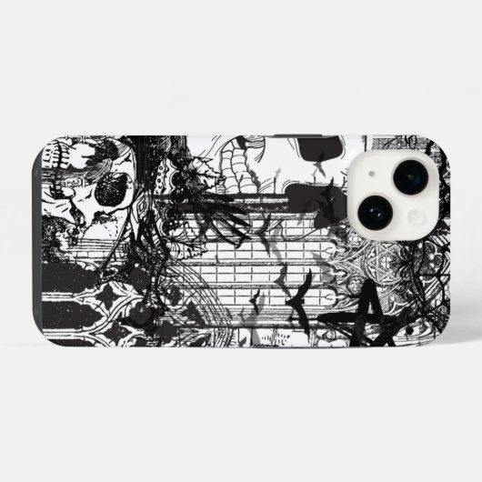 Grunge esthetisch iPhone hoesje (Achterkant horizontaal)