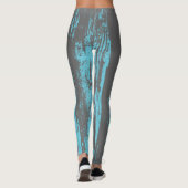 Grunge, Faded, Aqua Cool All-Over Print Tanktop Leggings (Achterkant)
