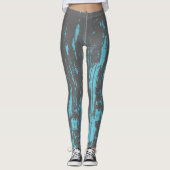 Grunge, Faded, Aqua Cool All-Over Print Tanktop Leggings (Voorkant)