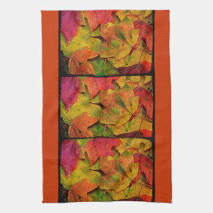 Grunge Fall Leaves Theedoek