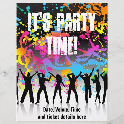 Grunge feestflyer flyer (Voorkant)