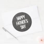 Grunge Fijne Vaderdag Ronde Sticker (Envelop)