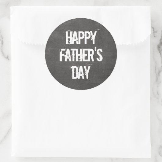 Grunge Fijne Vaderdag Ronde Sticker (Tas)