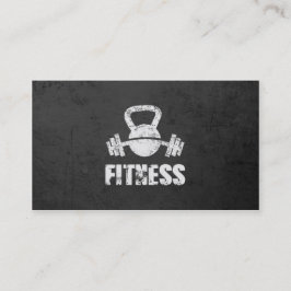 Grunge Fitness Personal Trainer Kettlebell Barbell Visitekaartje