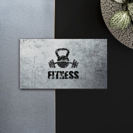 Grunge Fitness Personal Trainer Kettlebell Barbell Visitekaartje