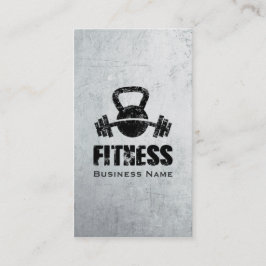 Grunge Fitness Personal Trainer Kettlebell Barbell Visitekaartje