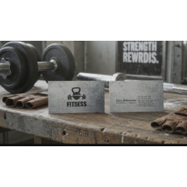 Grunge Fitness Persoonlijke Trainer Kettlebell Bar Visitekaartje