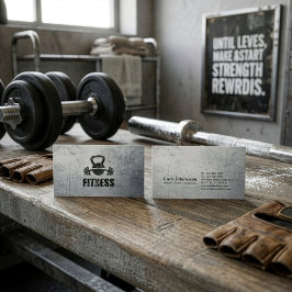 Grunge Fitness Persoonlijke Trainer Kettlebell Bar Visitekaartje