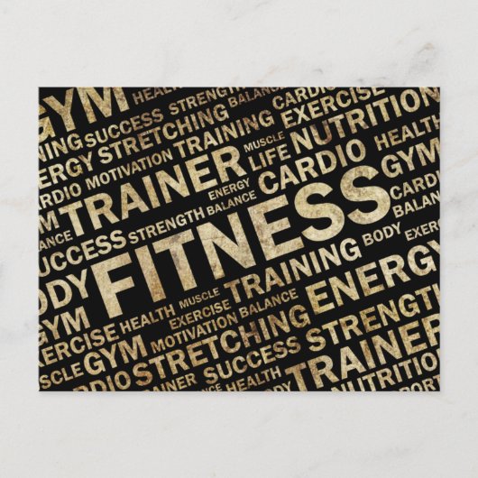 Grunge Fitness Post Card Briefkaart (Voorkant)