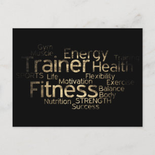 Grunge Fitness Post Card Briefkaart