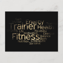 Grunge Fitness Post Card Briefkaart