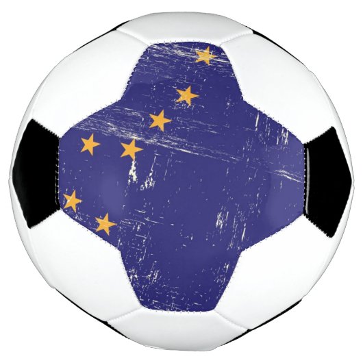 Grunge Flag Alaska Voetbal (Gedraaid)