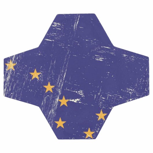 Grunge Flag Alaska Voetbal (Enkel)