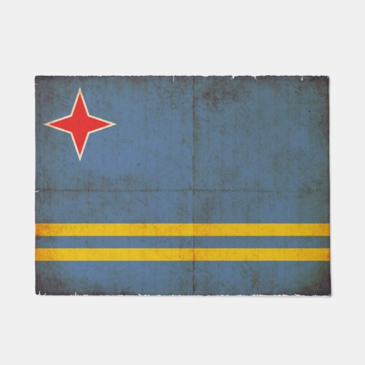 Grunge Flag van Aruba (Nederland) Deurmat (Voorkant)