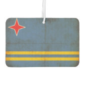 Grunge Flag van Aruba (Nederland) Luchtverfrisser (Achterkant)