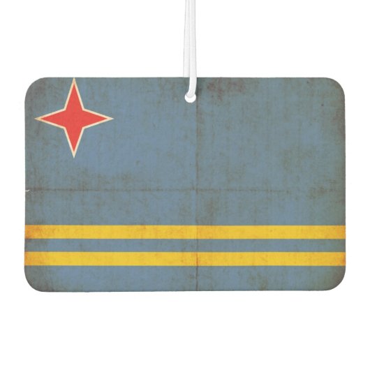 Grunge Flag van Aruba (Nederland) Luchtverfrisser (Voorkant)