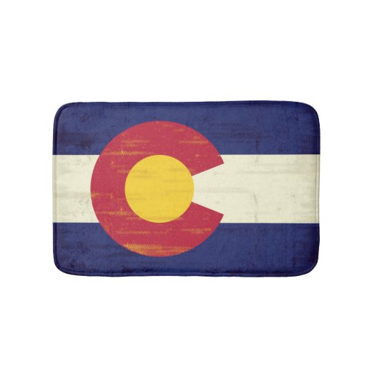 Grunge Flag van Colorado Badmat (Voorkant)