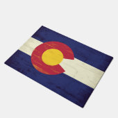 Grunge Flag van Colorado Deurmat (Schuin)