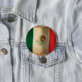 Grunge Flag van Mexico Ronde Button 7,6 Cm (In situ)