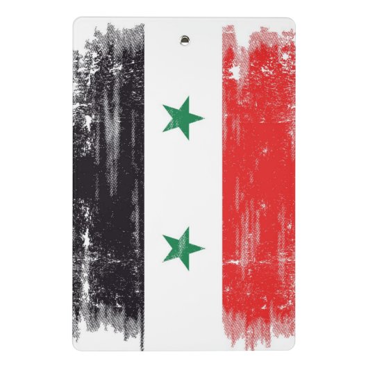 Grunge Flag van Syrië. Mini Klembord (Achterkant)