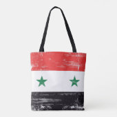 Grunge Flag van Syrië. Tote Bag (Achterkant)