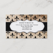 Grunge Fleur de Lis visitekaartjes (Achterkant)