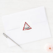 Grunge Flood Sign Ronde Sticker (Envelop)
