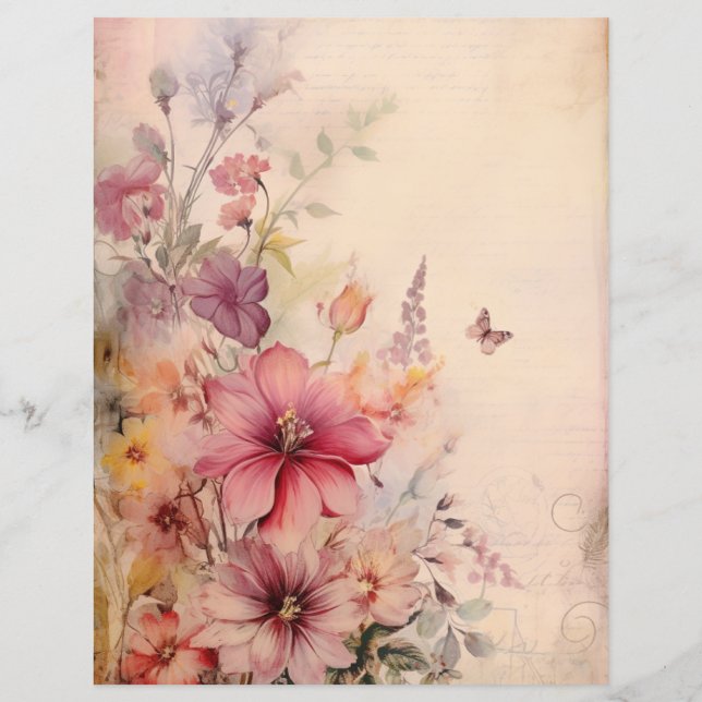 Grunge Floral 5 AIda (Achterkant)