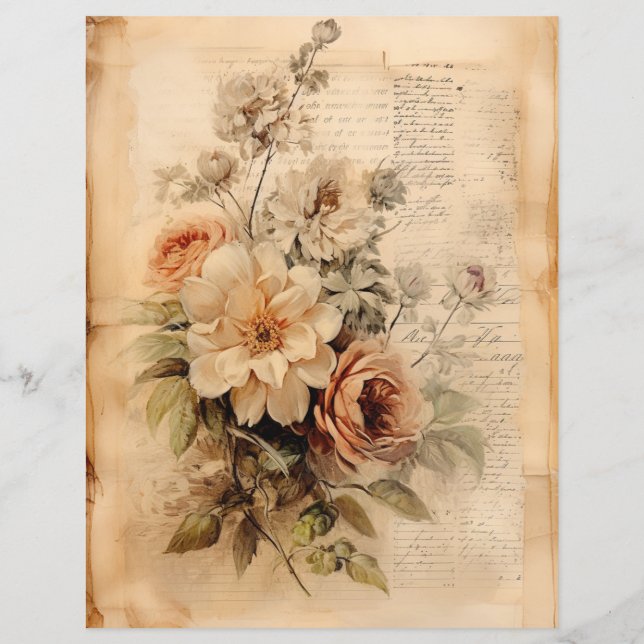 Grunge Floral 6 AIda (Achterkant)