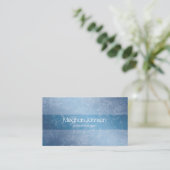 Grunge Floral Blue Trendy Visitekaartje (Staand voorkant)