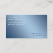 Grunge Floral Blue Trendy Visitekaartje (Achterkant)