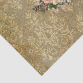 Grunge,floral,,damask,Victoriaans,roze,chic Tissuepapier (Detail)