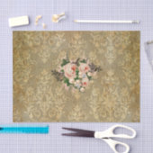 Grunge,floral,,damask,Victoriaans,roze,chic Tissuepapier (Craft)