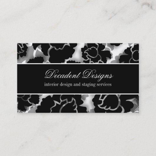 Grunge Floral Decadence Visitekaartje (Voorkant)