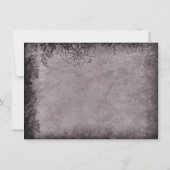  Grunge Floral Lijst Wedding Invitations Kaart (Achterkant)
