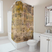 Grunge Floral Music  Botanical Douchegordijn (In situ)