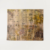 Grunge Floral Music  Botanische Muur Wandkleed (Voorkant (horizontaal))