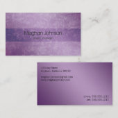 Grunge Floral Paars Trendy Visitekaartje (Voorkant / Achterkant)