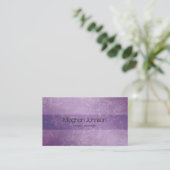 Grunge Floral Paars Trendy Visitekaartje (Staand voorkant)