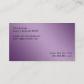 Grunge Floral Paars Trendy Visitekaartje (Achterkant)