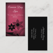 Grunge Florals Visitekaartje, Bourgogne Visitekaartje (Voorkant / Achterkant)