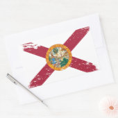 Grunge Florida Vlag Rechthoekige Sticker (Envelop)