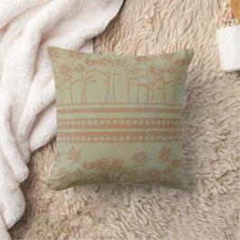 Grunge Flower Border Brown Kussen