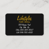 Grunge Flower & Vine ArtWork Visitekaartje (Achterkant)