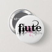 Grunge Flute Music Button (Voorkant /achterkant)